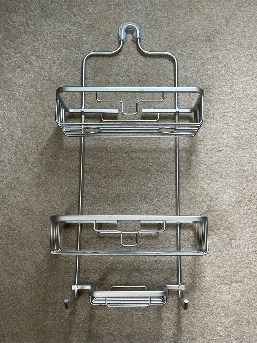 Silver Metal Shower Caddy - 3-Tier Hanging Organizer